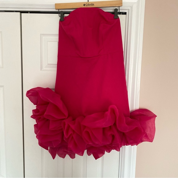 OOAK Strapless Fuchsia Dress - Picture 2 of 8